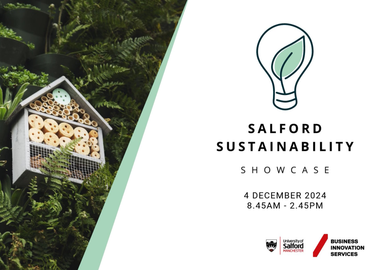 Salford Sustainability Showcase, 4 December 2024 8.45am to 2.45pm