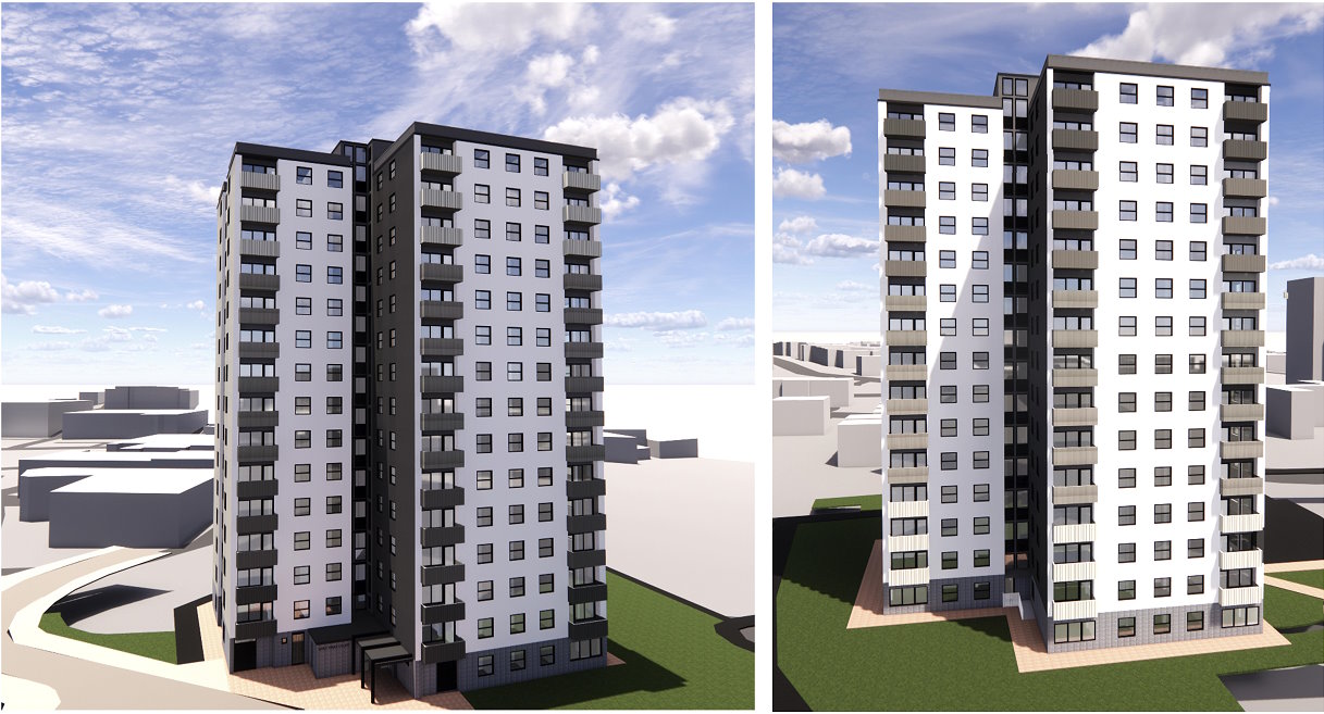 Artist impression of how the blocks will look